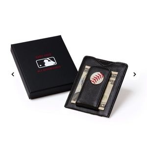 Tokens & Icons MLB Game Used Baseball Money Clip Wallet - Red Sox